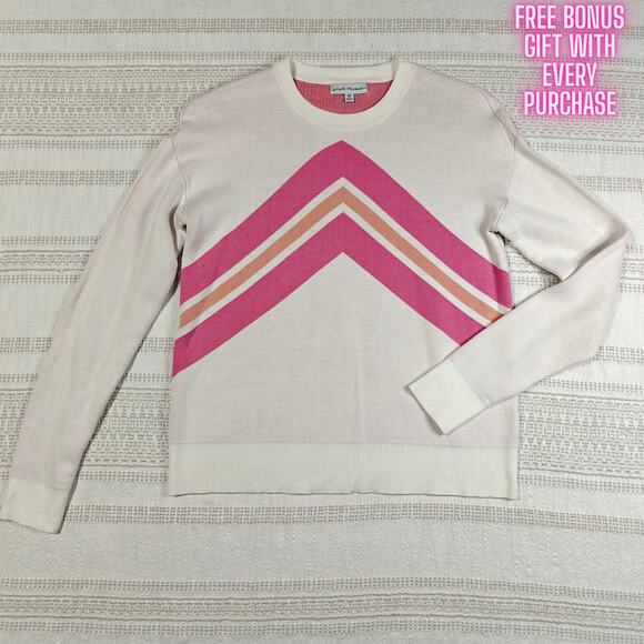 Pink Thread Triple Chevron Knit Sweater Size M Used Good - Picture 1 of 7